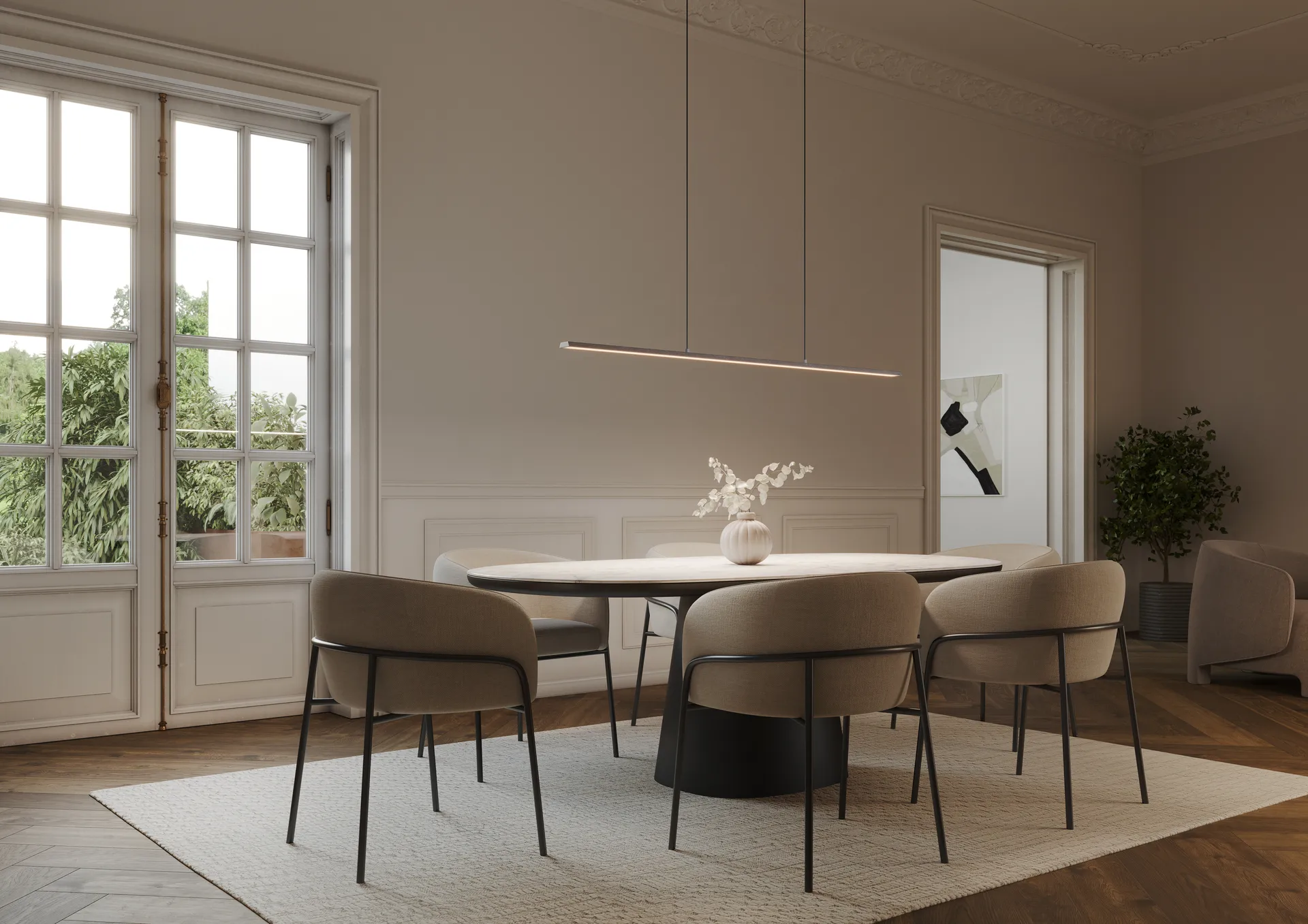 Slim S1500 hanglamp, Titanium Light-Point