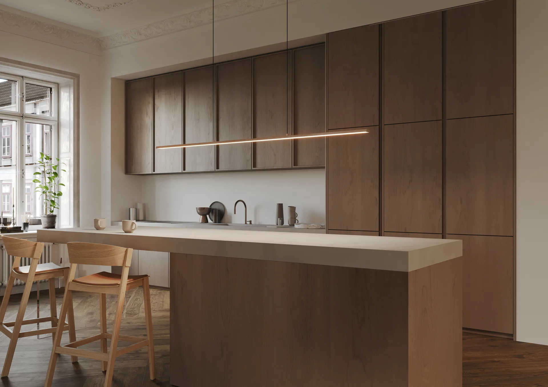 Slim S1800 hanglamp, Rose gold Light-Point