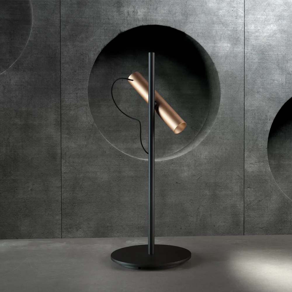Spirit T1 tafellamp, black/rose gold Light-Point