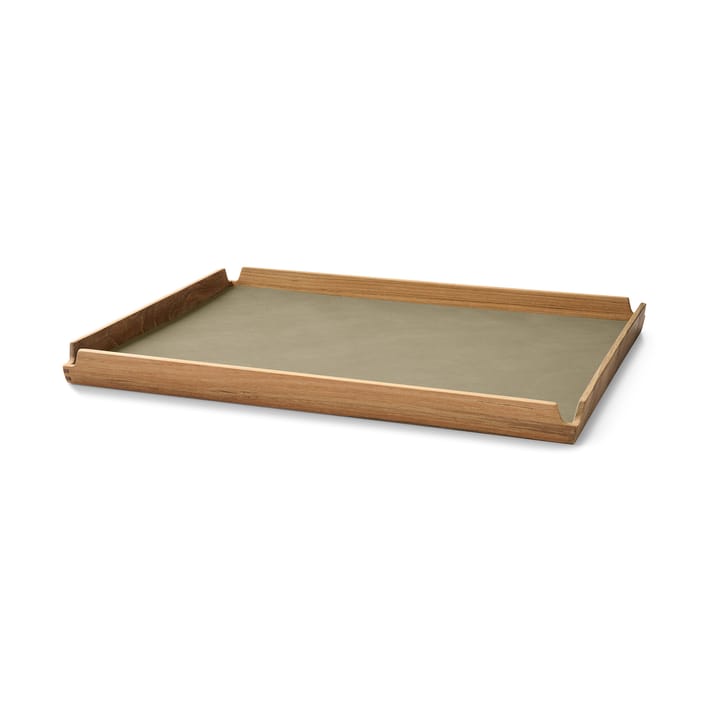 Airy teakhouten dienblad square L - Nupo herbal dust - LIND DNA