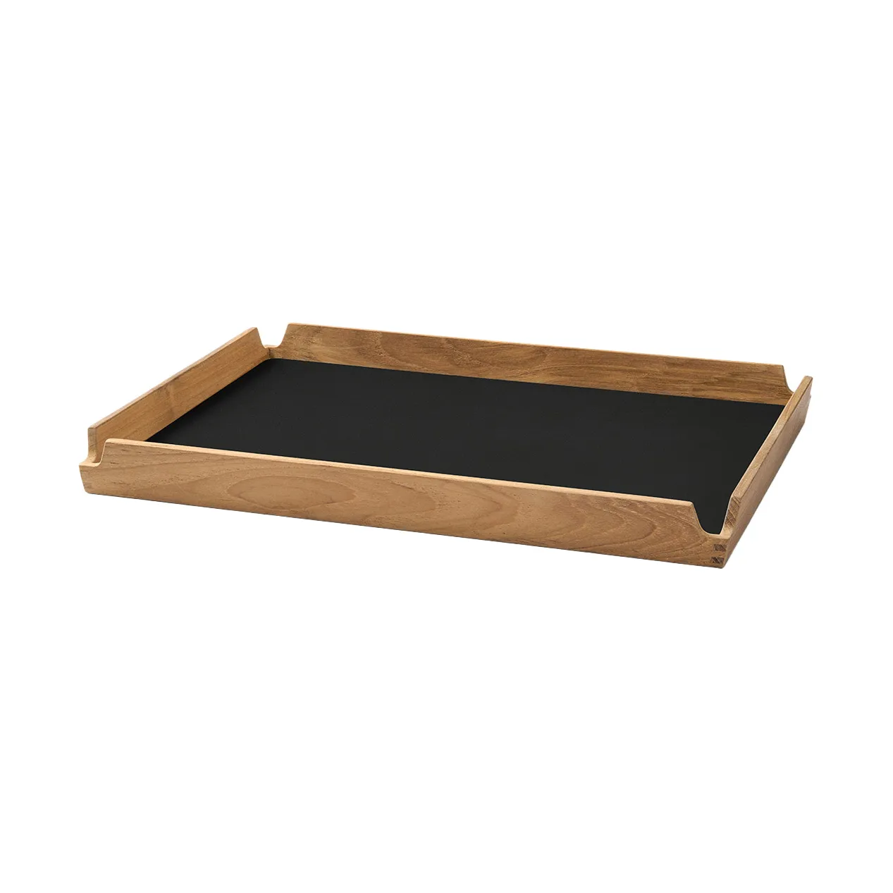 Airy teakhouten dienblad square M, Nupo black ink LIND DNA