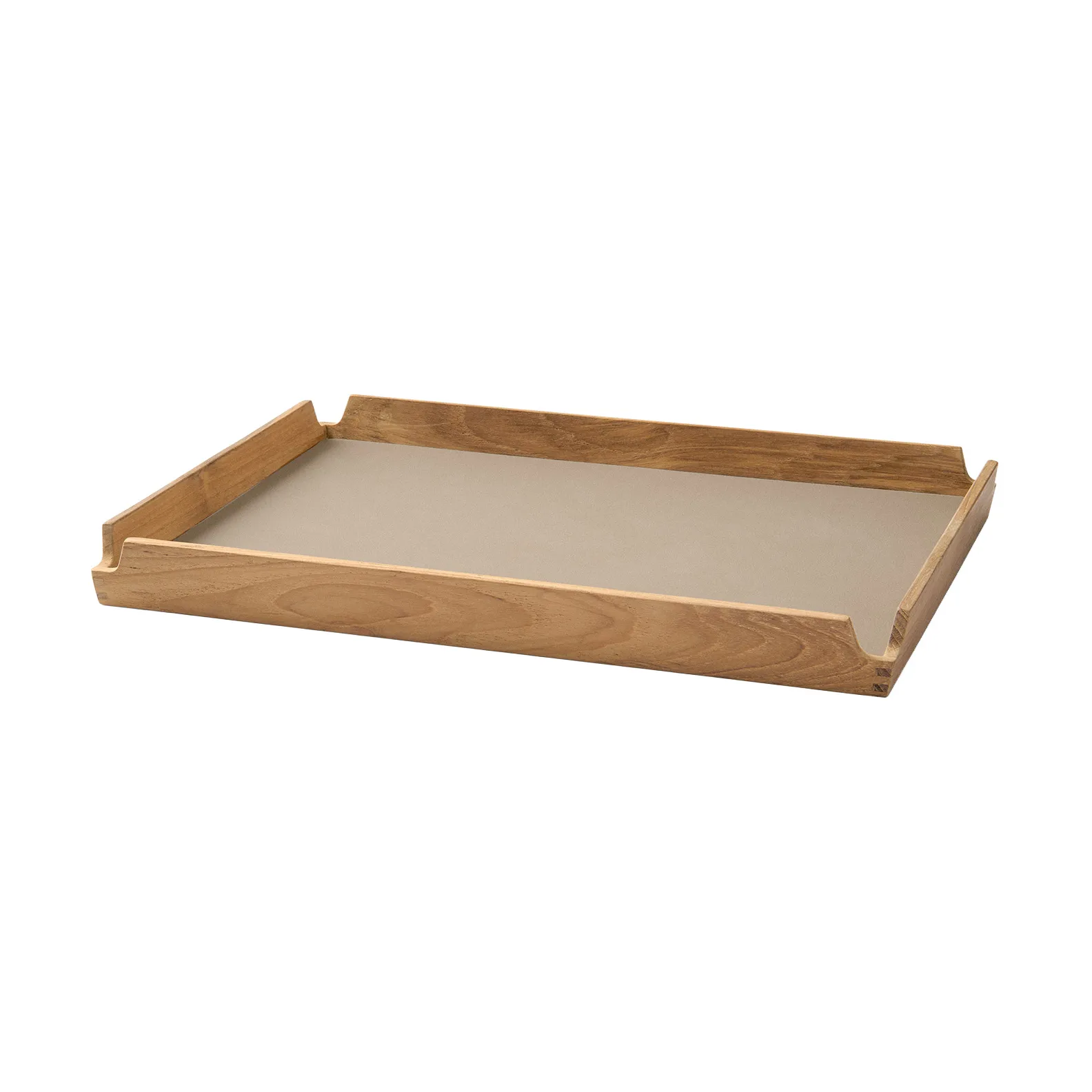 Airy teakhouten dienblad square M, Nupo clay brown LIND DNA