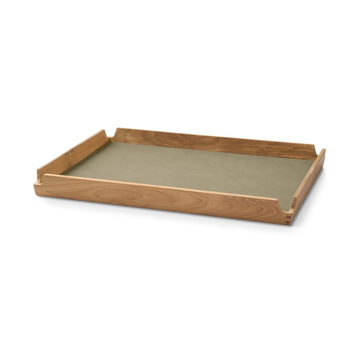 Airy teakhouten dienblad square M - Nupo herbal dust - LIND DNA