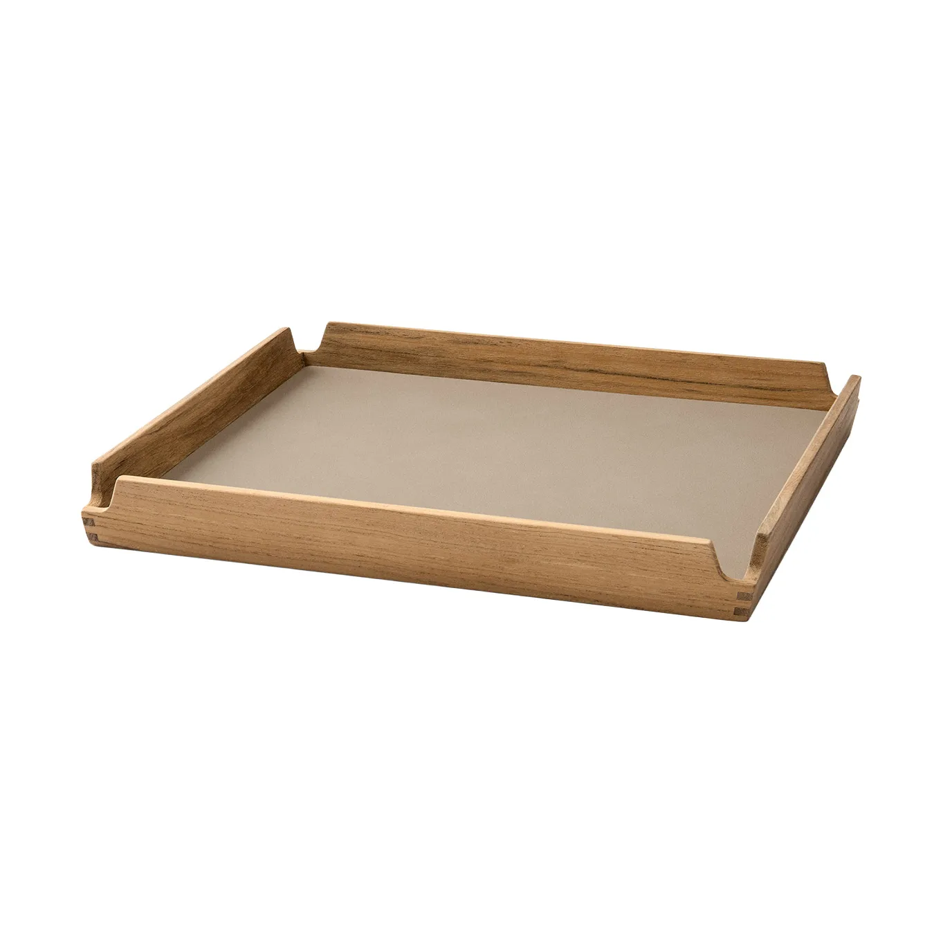 Airy teakhouten dienblad square S, Nupo clay brown LIND DNA