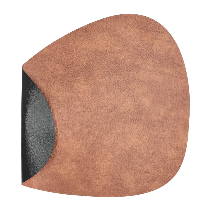 Bull placemat keerbaar curve L 1 St. - Cognac-black - LIND DNA