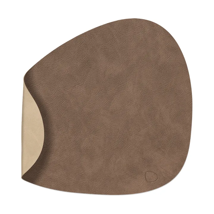 Cloud-Nupo placemat keerbaar curve L 1 St. - Brown-sand, 44x37 cm - LIND DNA