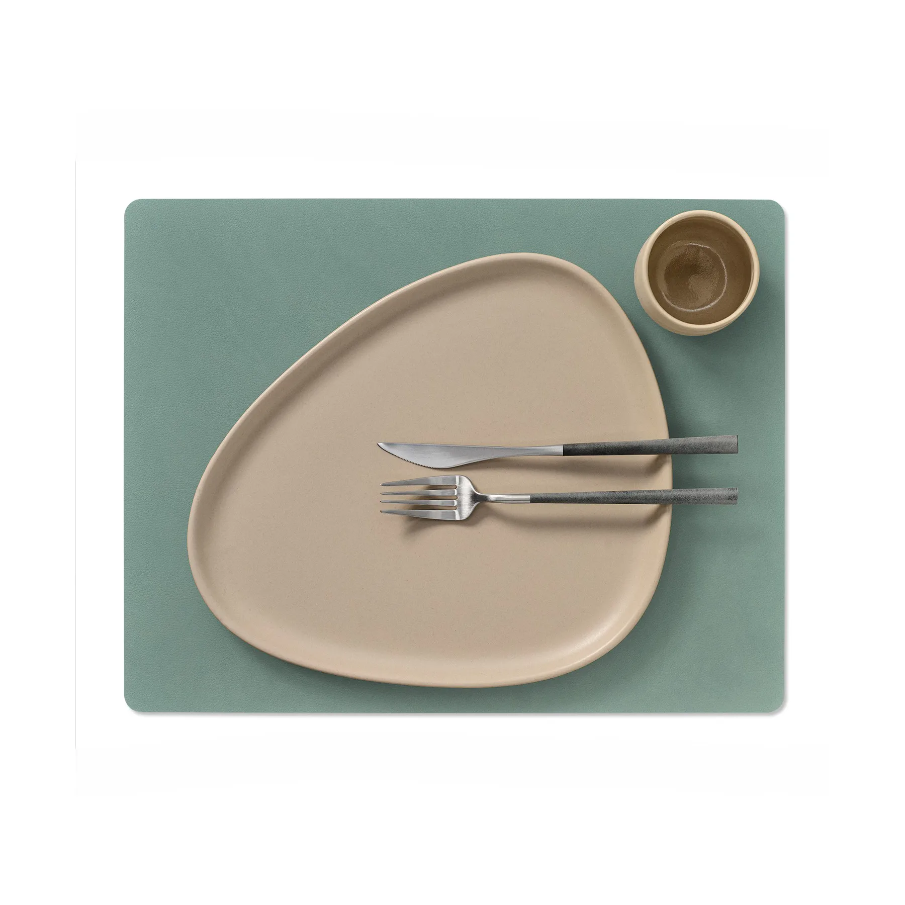 Cloud-Nupo placemat keerbaar square 1 St., antraciet-pastelgroen LIND DNA