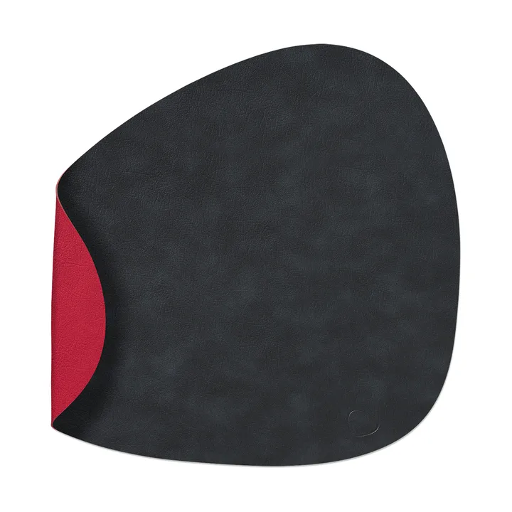Cloud placemat keerbaar curve L 1 St. - Black-red, 44x37 cm - LIND DNA