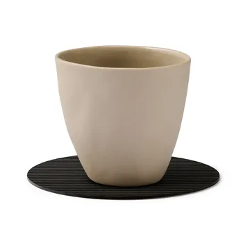 Corduroy onderzetter - Black ink, circle - LIND DNA