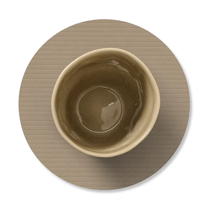 Corduroy onderzetter, Clay brown, circle LIND DNA