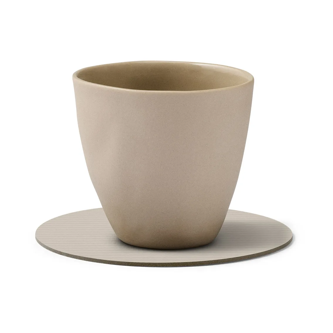 Corduroy onderzetter, Oyster white, circle LIND DNA