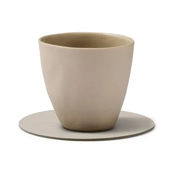 Corduroy onderzetter - Oyster white, circle - LIND DNA