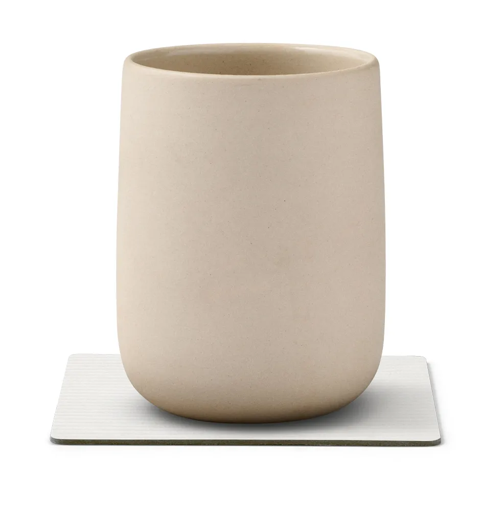 Corduroy onderzetter square, Pure white LIND DNA