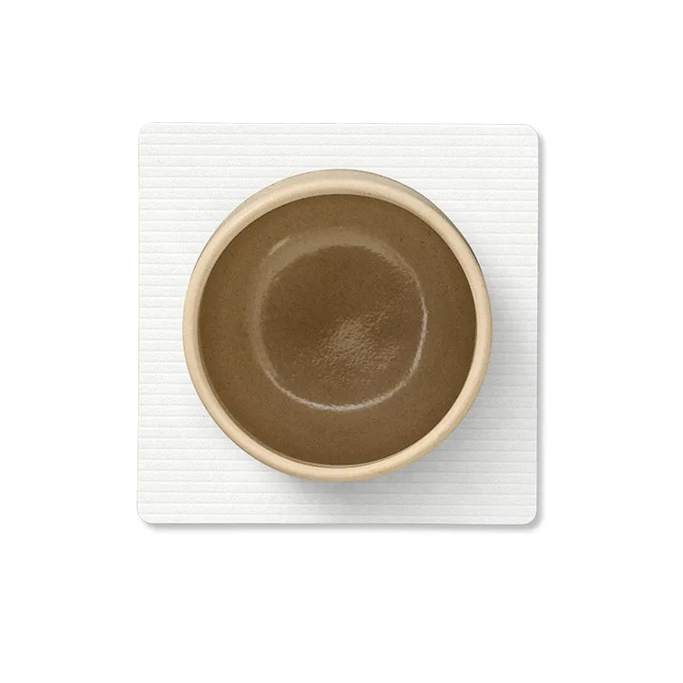 Corduroy onderzetter square, Pure white LIND DNA