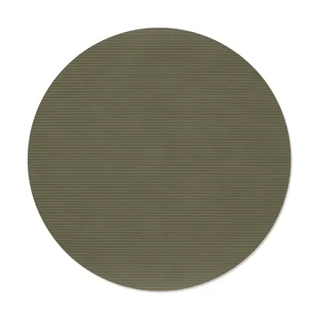 Corduroy placemat - Army green, circle, L - LIND DNA