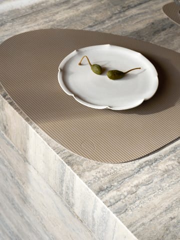 Corduroy placemat curve L - Clay Brown - LIND DNA