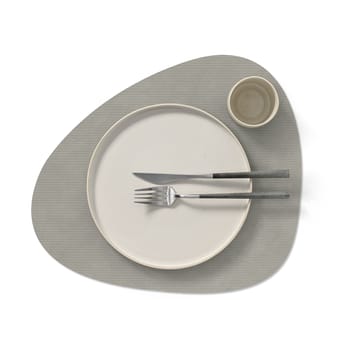 Corduroy placemat curve L - Light Grey - LIND DNA