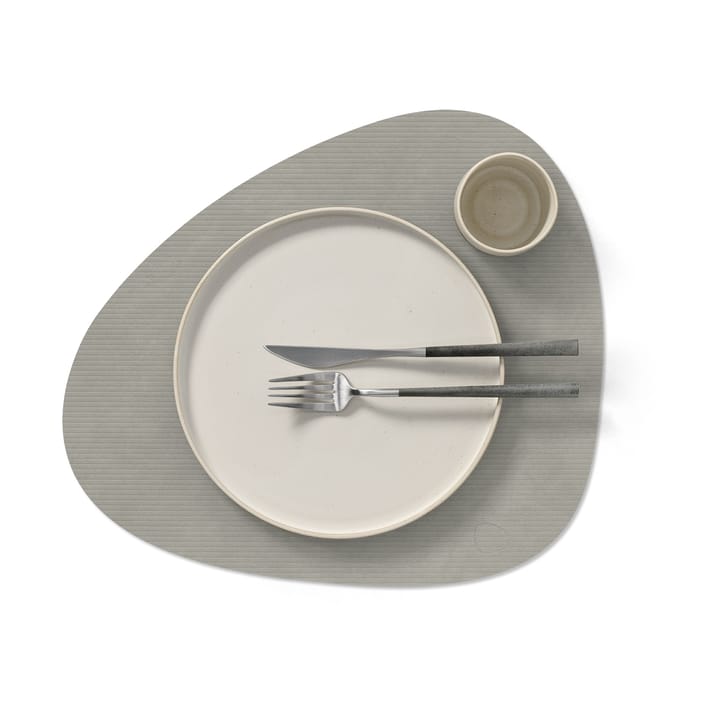 Corduroy placemat curve L, Light Grey LIND DNA