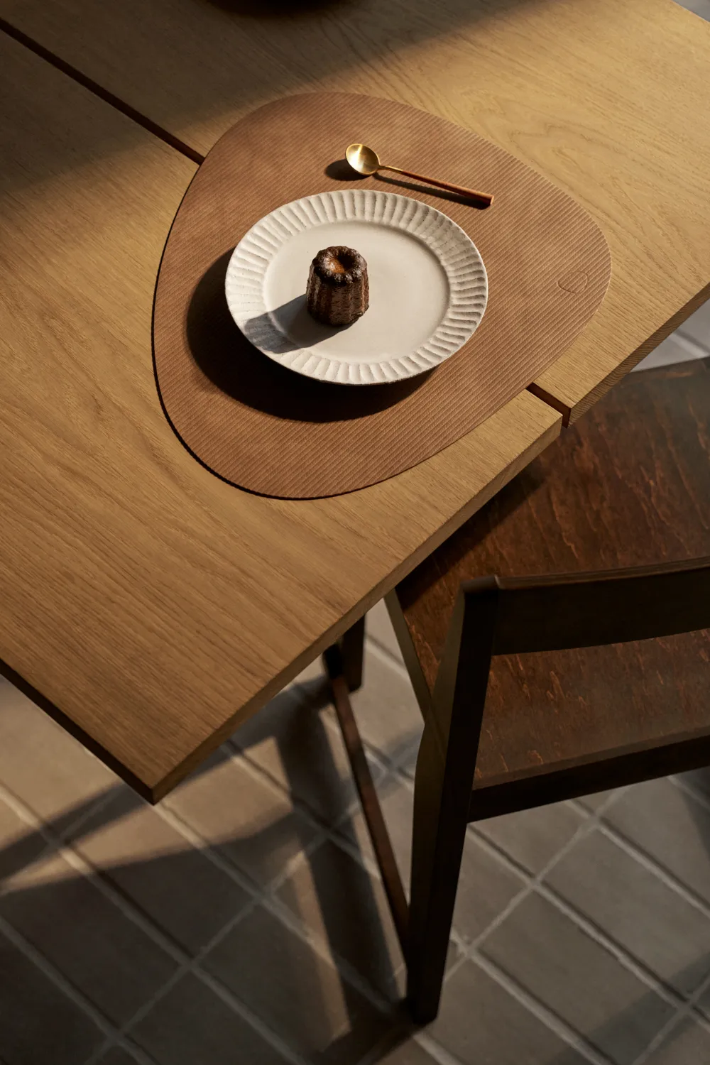 Corduroy placemat curve L, Nature LIND DNA