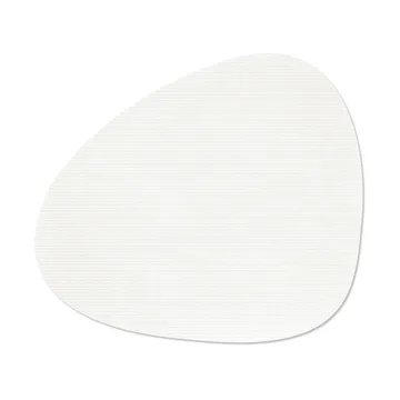 Corduroy placemat curve L - Pure white - LIND DNA