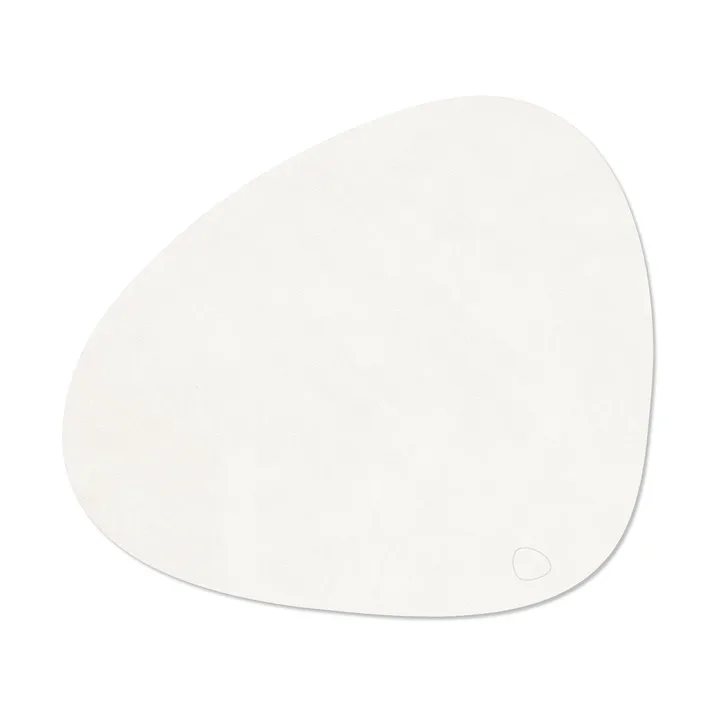 Corduroy placemat curve L - Pure white - LIND DNA