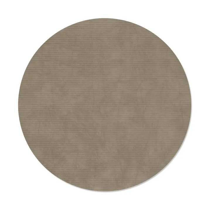 Corduroy placemat - Nomad grey, circle, L - LIND DNA