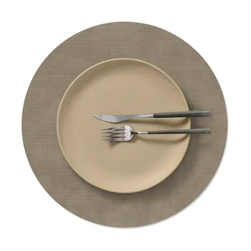 Corduroy placemat - Nomad grey, circle, L - LIND DNA