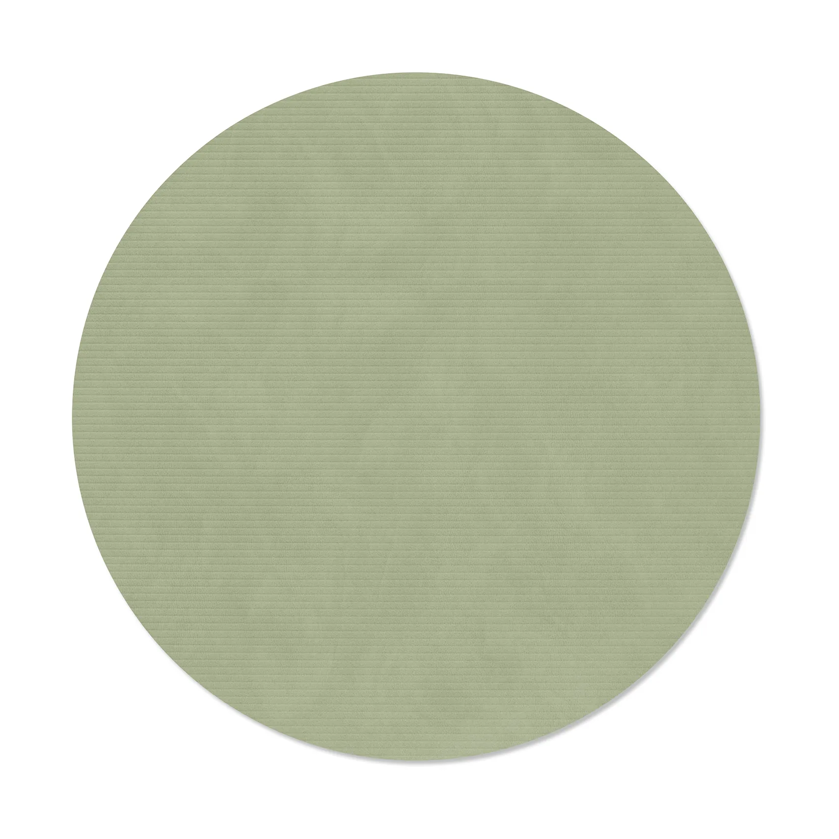 Corduroy placemat, Olive green, circle, L LIND DNA