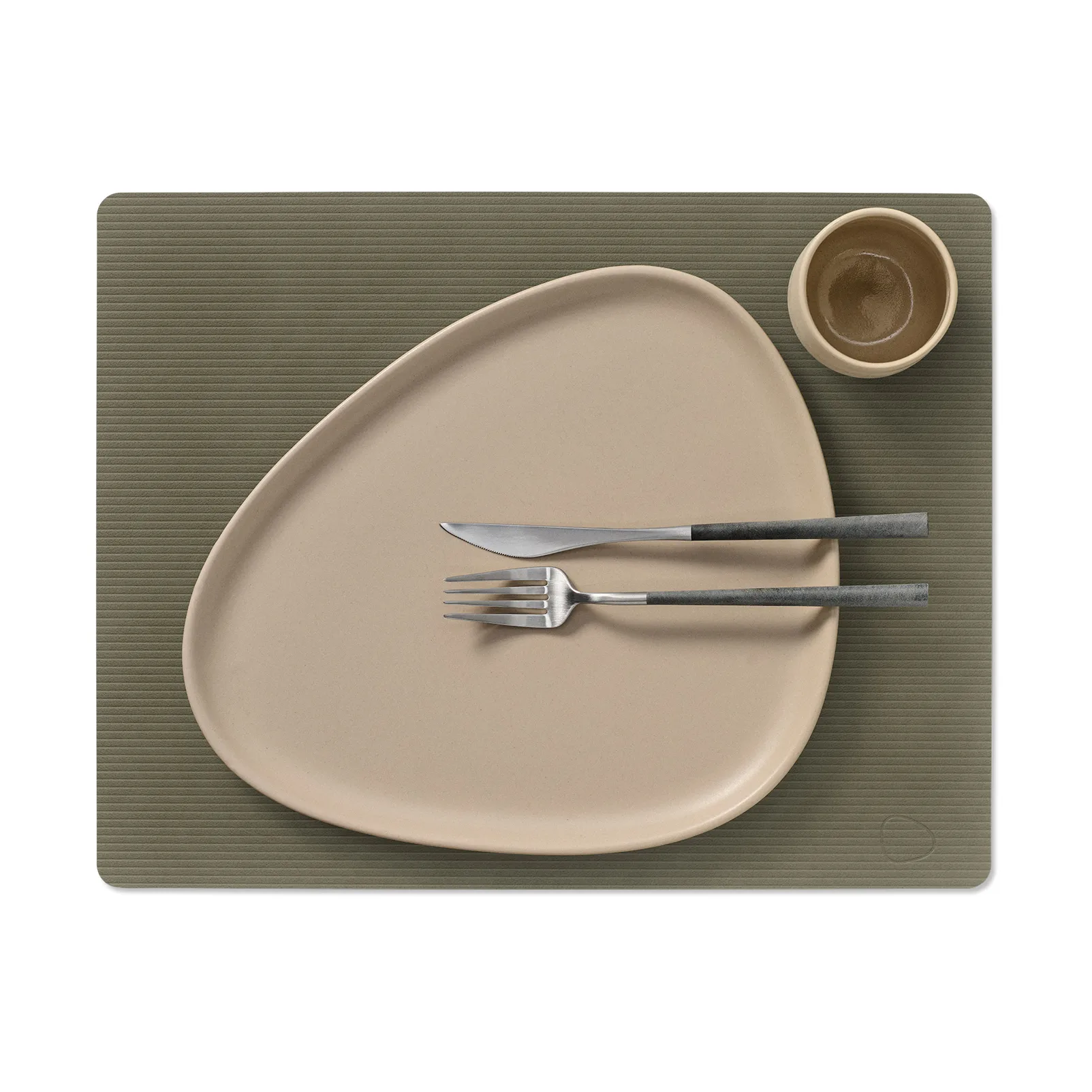 Corduroy placemat square L, Army Green LIND DNA