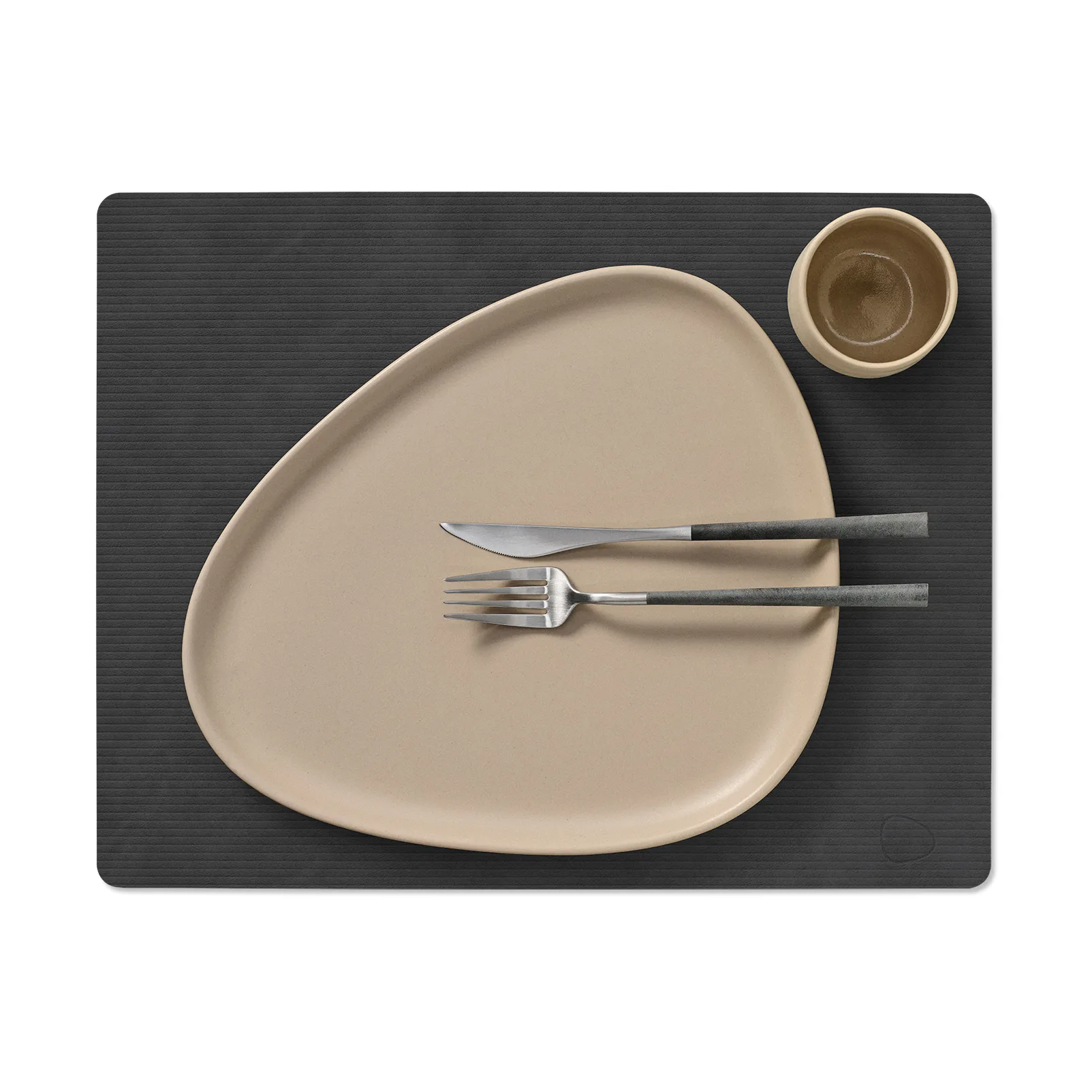 Corduroy placemat square L, Black LIND DNA
