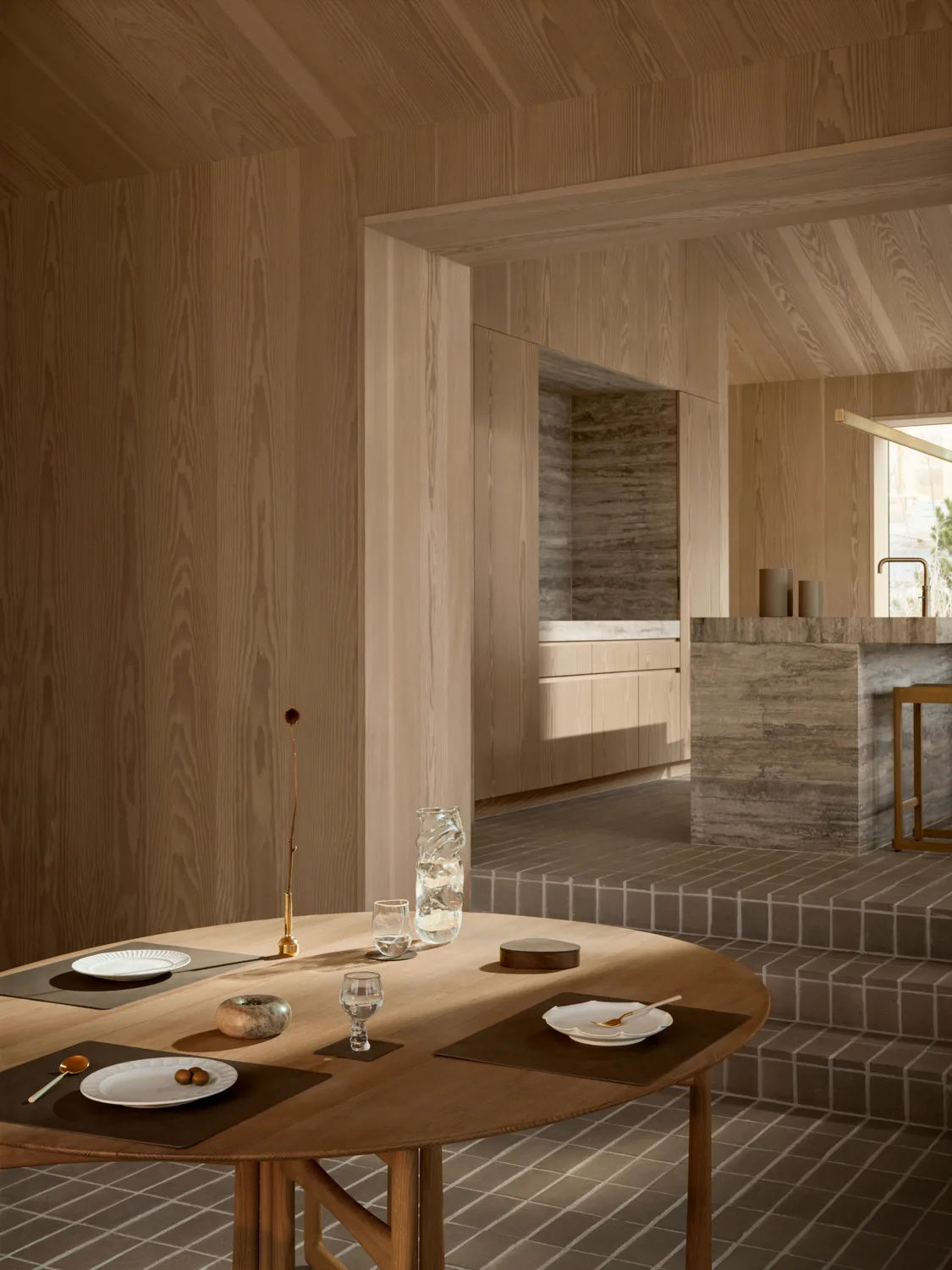 Corduroy placemat square L, Caviar LIND DNA