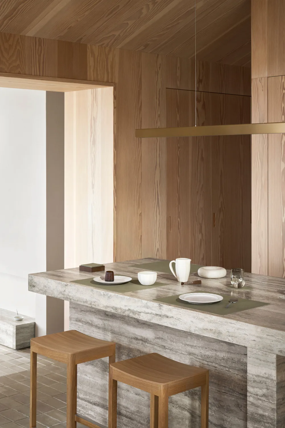 Corduroy placemat square L, Herbal Dust LIND DNA