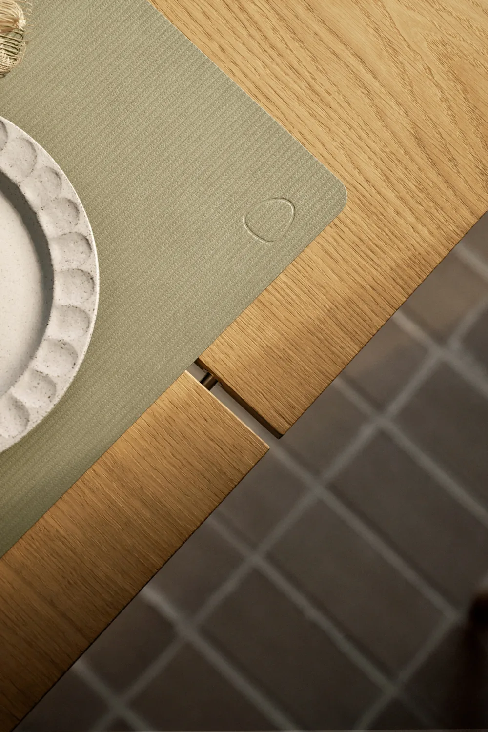 Corduroy placemat square L, Herbal Dust LIND DNA