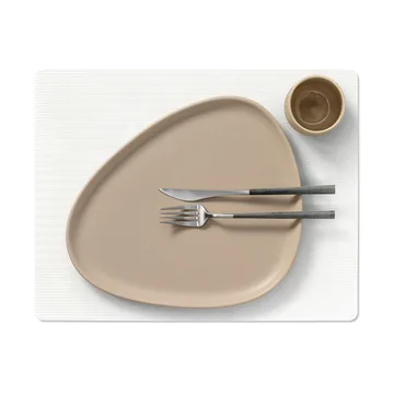 Corduroy placemat square L - Pure white - LIND DNA