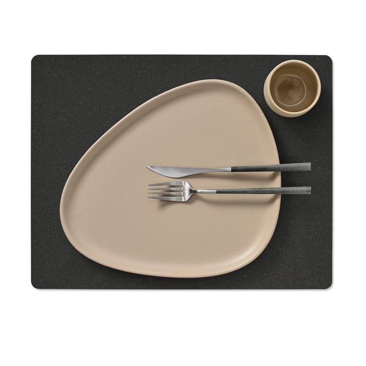 Core placemat square L , Flecked anthracite LIND DNA