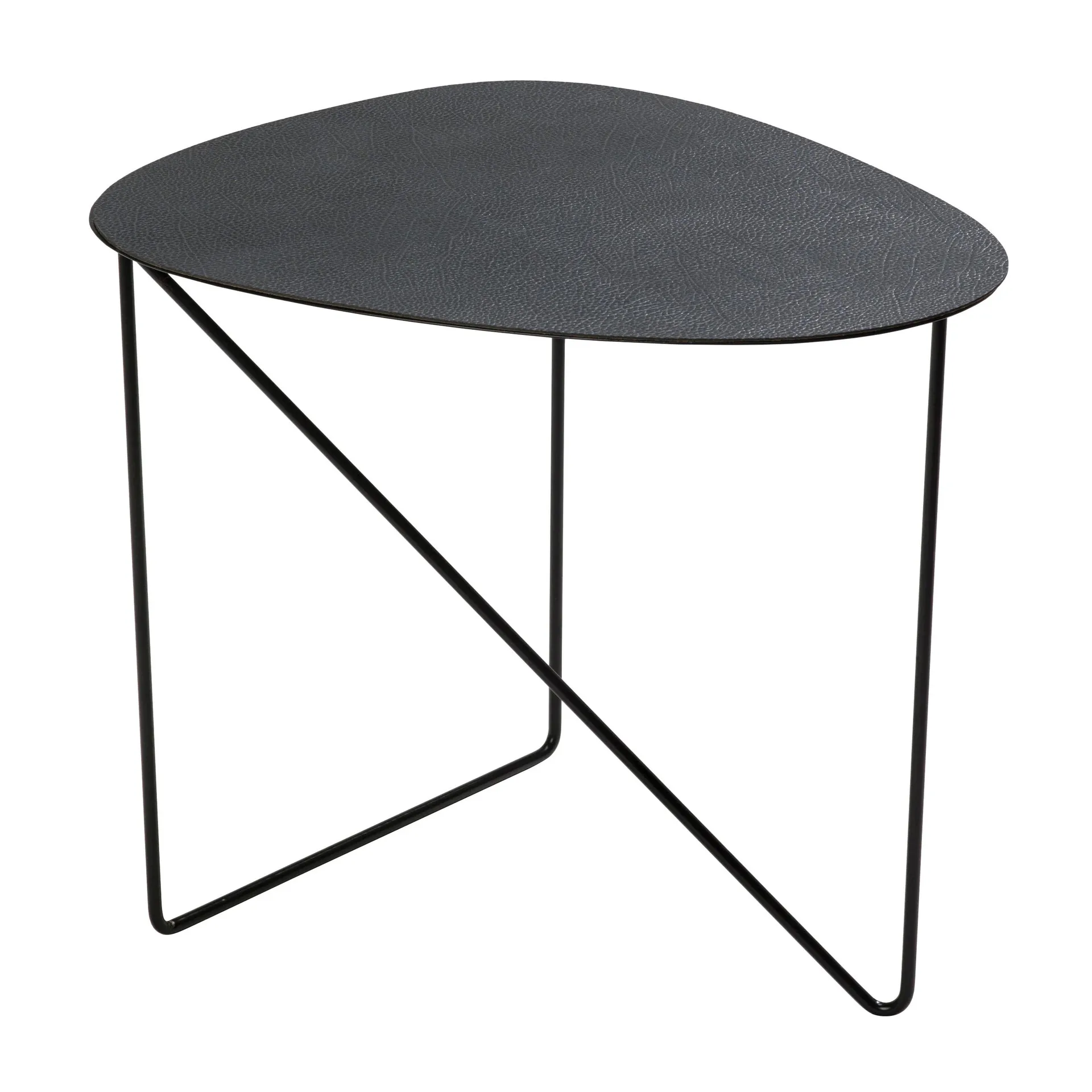 Curve Hippo bijzettafel L, Black-anthracite LIND DNA