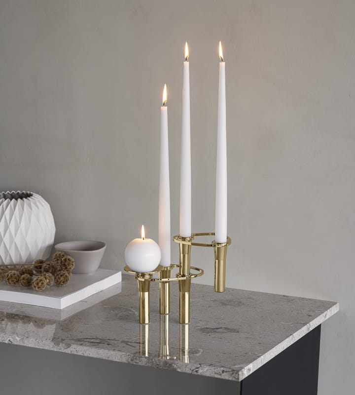 Curve Kandelaar, gold, tray LIND DNA