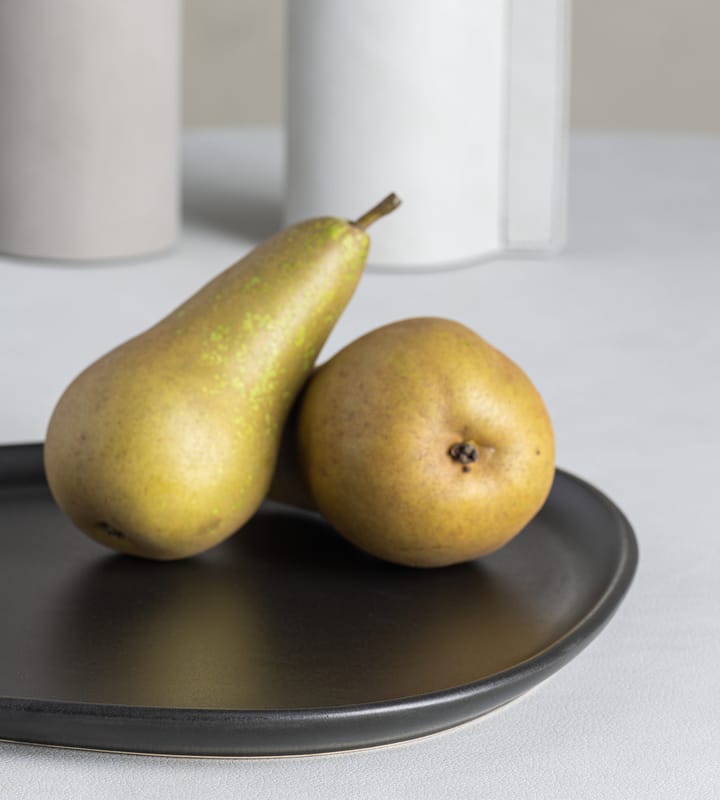 Curve Stoneware bord 26x30 cm, Black LIND DNA