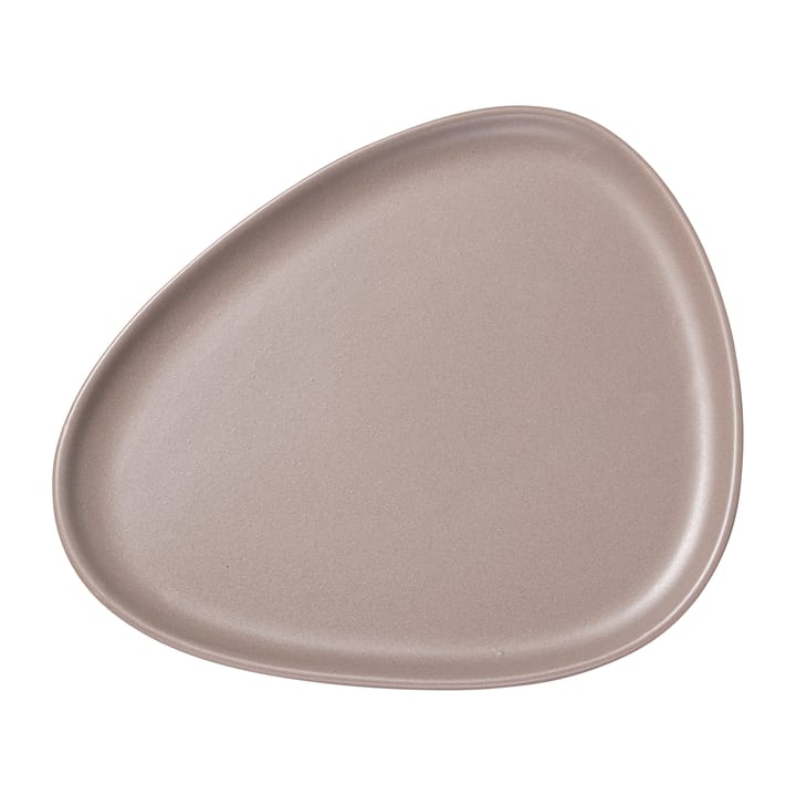 Curve Stoneware bord 26x30 cm - Warm grey - LIND DNA