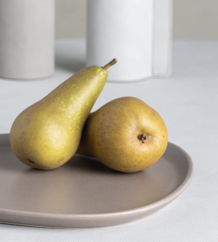 Curve Stoneware bord 26x30 cm, Warm grey LIND DNA