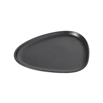 Curve Stoneware bordje 19x22 cm - Black - LIND DNA