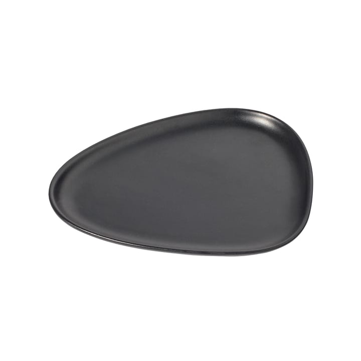 Curve Stoneware bordje 19x22 cm - Black - LIND DNA