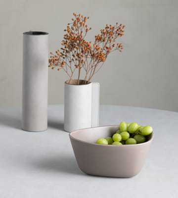 Curve Stoneware kom M 20x22 cm - Warm grey - LIND DNA