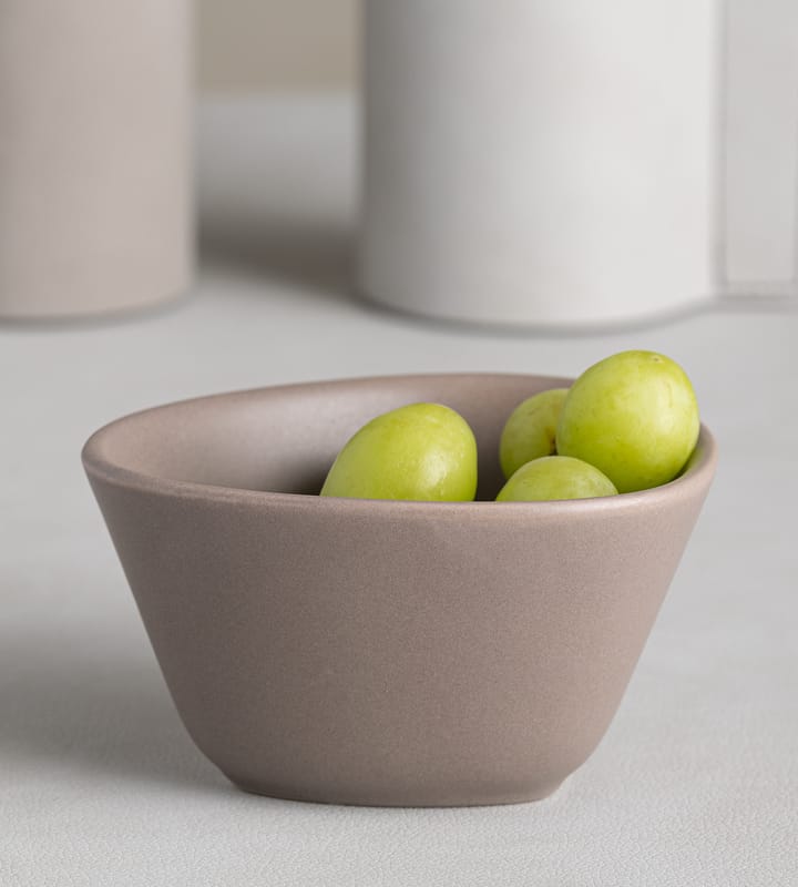 Curve Stoneware kom S 10x11 cm, Warm grey LIND DNA