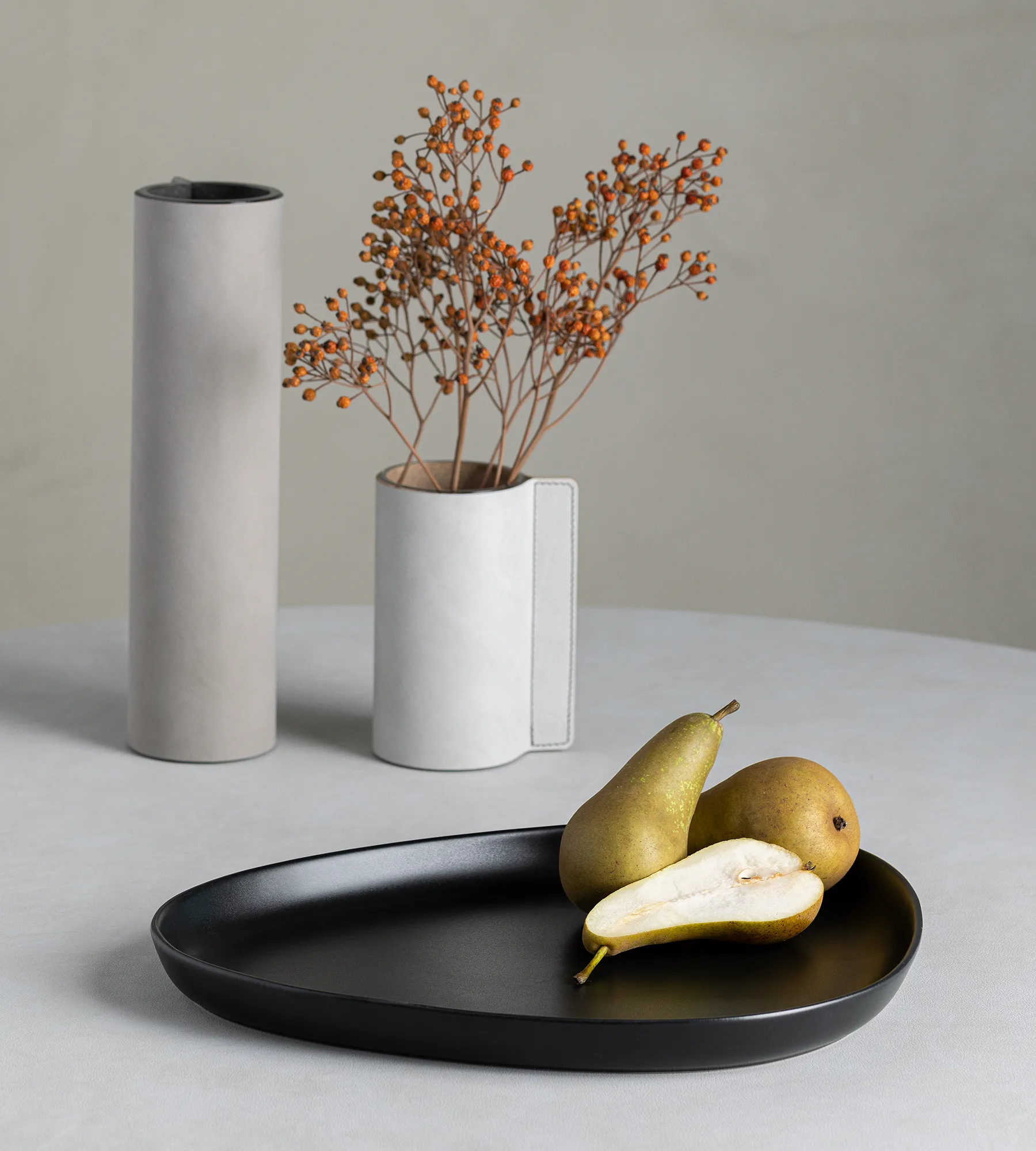 Curve Stoneware serveerschaal 30x35 cm, Black LIND DNA