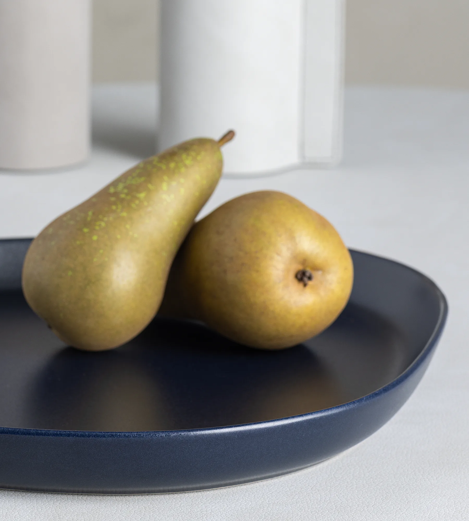 Curve Stoneware serveerschaal 30x35 cm, Navy blue LIND DNA