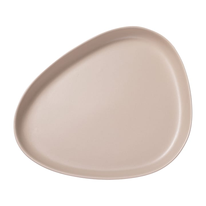 Curve Stoneware serveerschaal 30x35 cm - Sand - LIND DNA