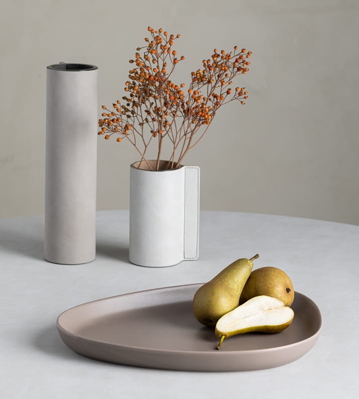 Curve Stoneware serveerschaal 30x35 cm, Warm grey LIND DNA