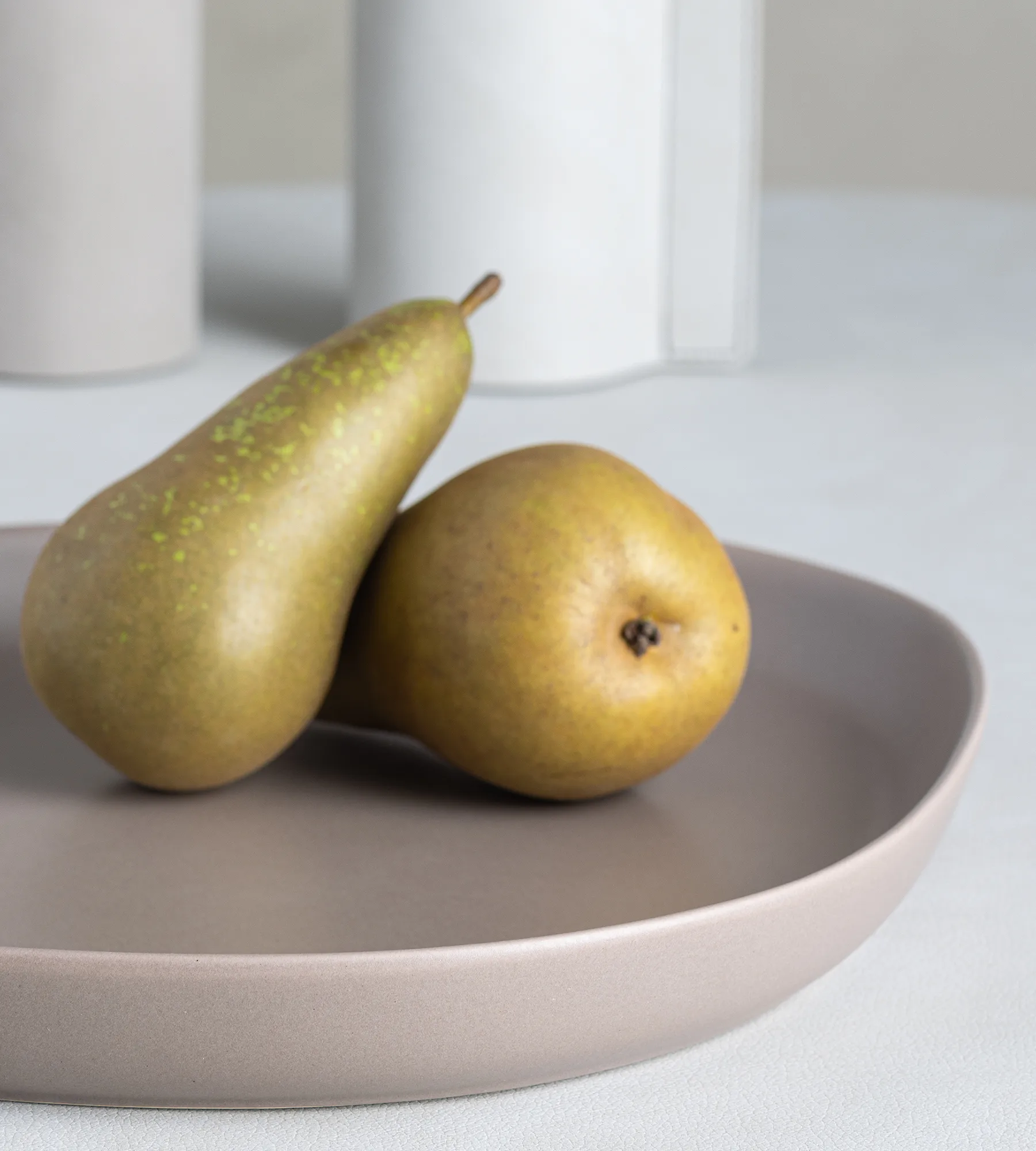 Curve Stoneware serveerschaal 30x35 cm, Warm grey LIND DNA