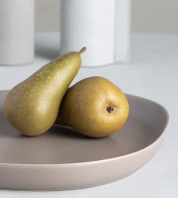 Curve Stoneware serveerschaal 30x35 cm - Warm grey - LIND DNA